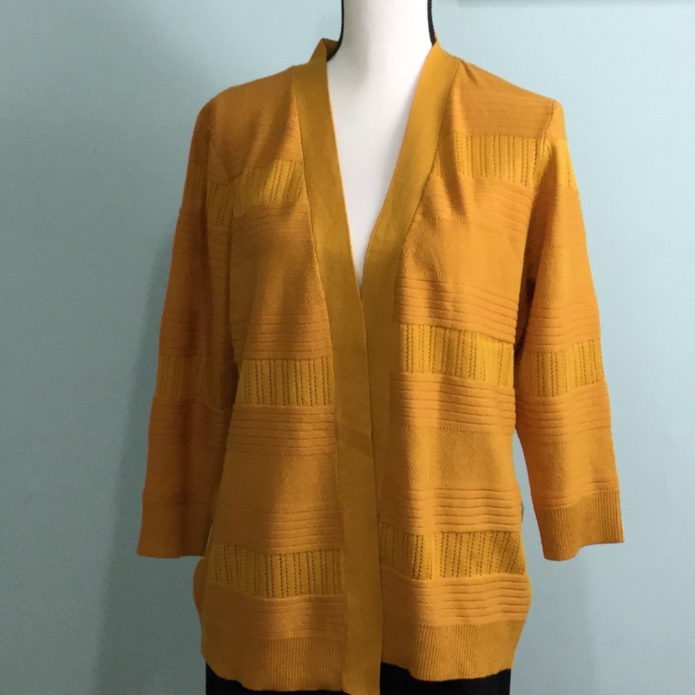 Ava Paige - Yellow open front cardigan - Picture 1 of 10